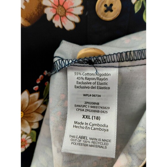 Zac Kids Girls Midnight Blue Floral Short Sleeve Smocked Dress Size 18(XXL) NWT - Picture 11 of 14